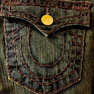 True religion blue jeans, size 28 with 32 inch inseam